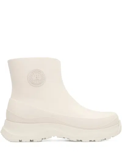 Canada Goose Vancouver Logo-patch Platform Rain Boots In White
