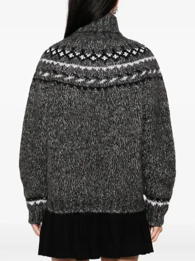 P.a.r.o.s.h Parosh Grey Alpaca Blend Sweaters In Gray