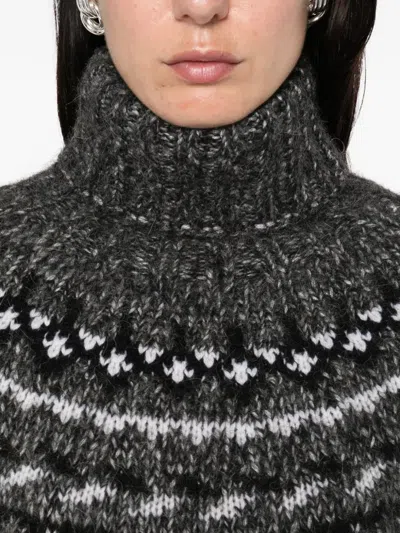 P.a.r.o.s.h Parosh Grey Alpaca Blend Sweaters In Gray