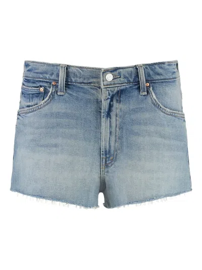 Mother The Dodger Frayed Denim Shorts