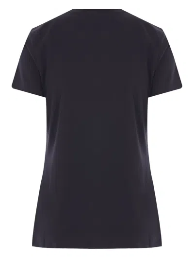 Vivienne Westwood Classic Black T-shirt With Iconic Orb Print In Blue
