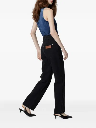 Amapô Leather-patch Jeans