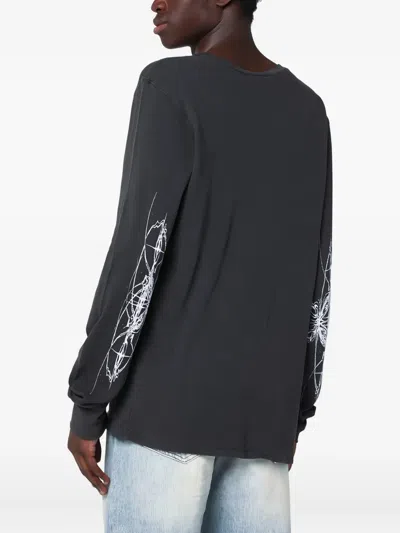 Basketcase Gallery Abstract-print Long-sleeve Sweatshirt In Gray