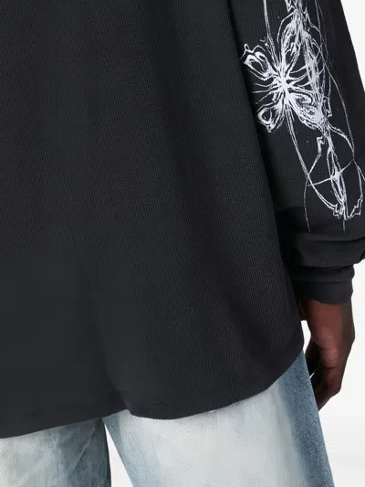 Basketcase Gallery Abstract-print Long-sleeve Sweatshirt In Gray