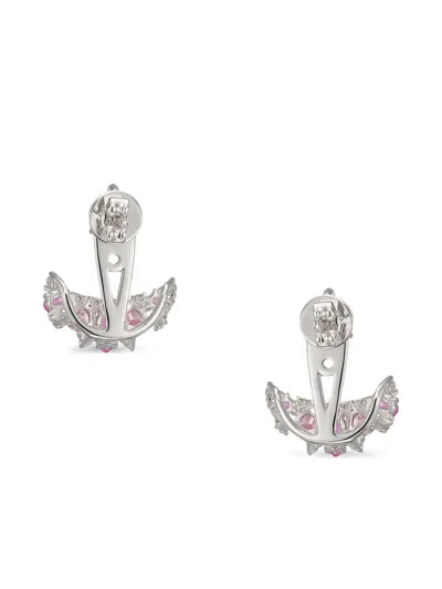 Anabela Chan 18kt White Gold Twinkle Ear Jackets Sapphire And Diamond Earrings In Multi