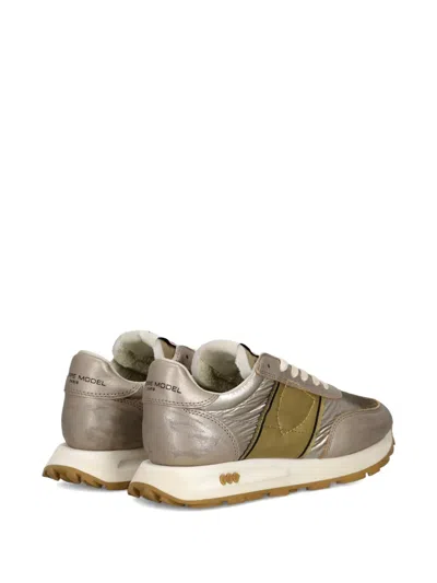 Philippe Model Metallic Panel Sneakers In Gray