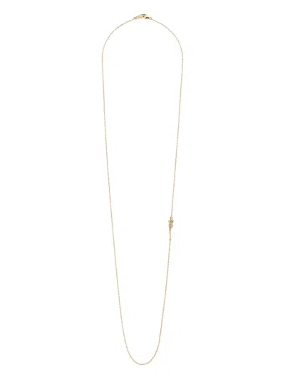 Bibi Van Der Velden 18k Yellow Gold Alligator Chain Necklace In Gray