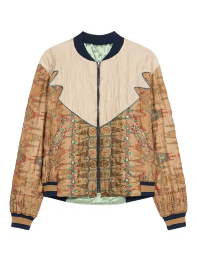 Pierre-louis Mascia Mascia Adana Quilted Embellished Bomber Jacket