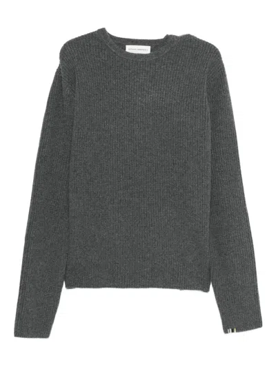 Extreme Cashmere You Ribbed Knit Sweater In Gray
