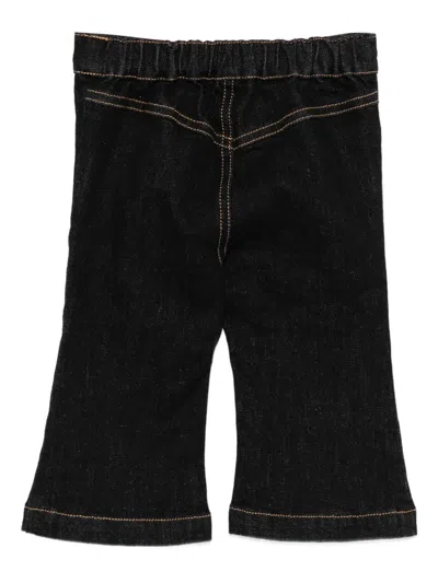 Elisabetta Franchi La Mia Bambina Button-detail Jeans In Black