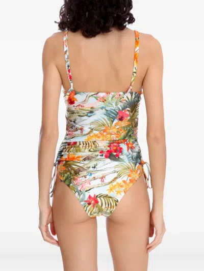 Lygia & Nanny Bruma Tropical-print Drawstring Tankini
