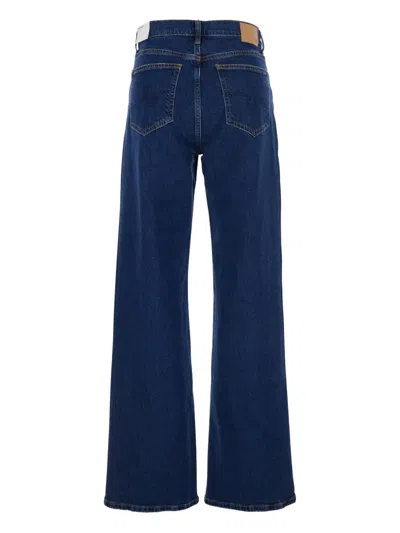 Ag Logo-patch Jeans In Blue