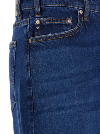 Ag Logo-patch Jeans In Blue