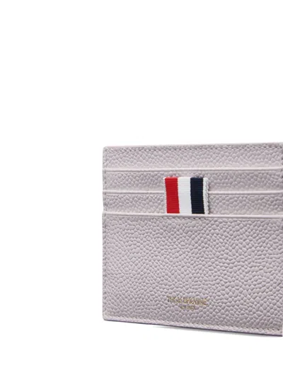 Thom Browne Wallet With Signature Stripe Detail In White