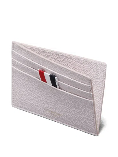 Thom Browne Wallet With Signature Stripe Detail In White