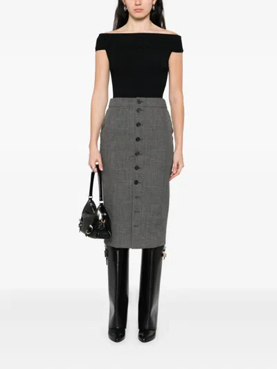 Givenchy Off-shoulder Ribbed Top In Black
