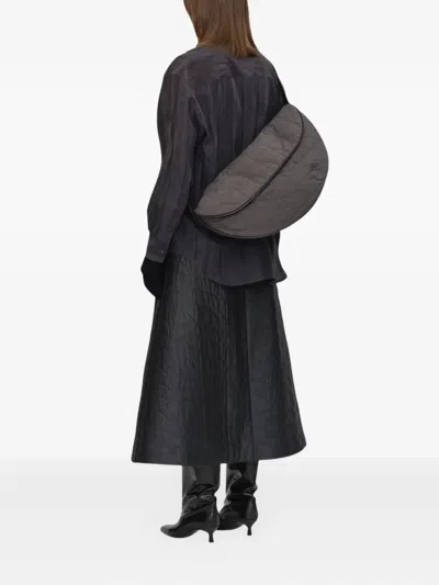 Umber Postpast Striped-effect Print Shirt In Black
