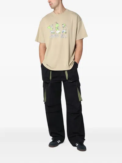 Brain Dead Graphic-print Crew-neck T-shirt In Nude