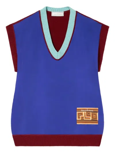 Pierre-louis Mascia V-neck Patch Vest In Multi