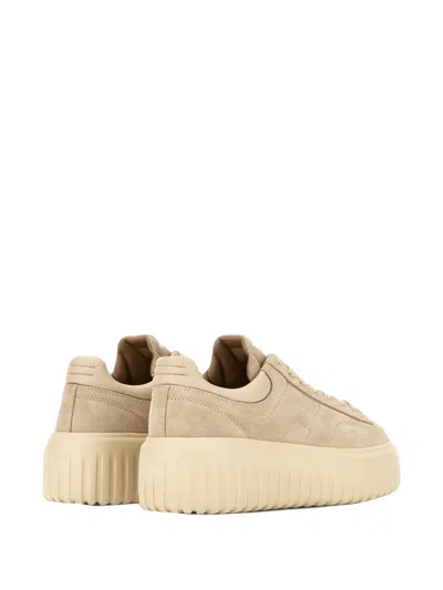 Hogan Low Top Platform Sole Sneakers In Neutral