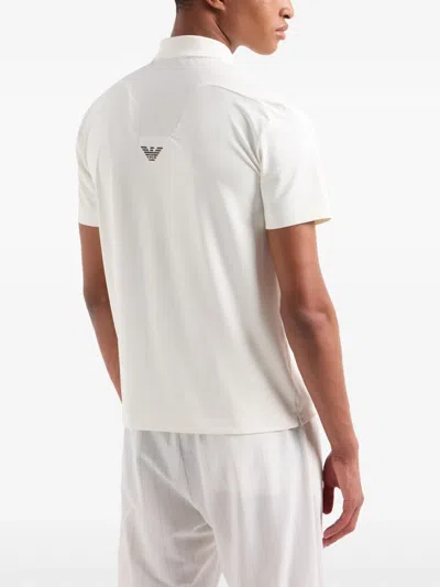 Ea7 Golf Pro Polo Shirt In Ventus7 Technical Fabric In White