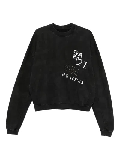 Rrr123 Inri Cva Stud-embellished Sweatshirt In Black