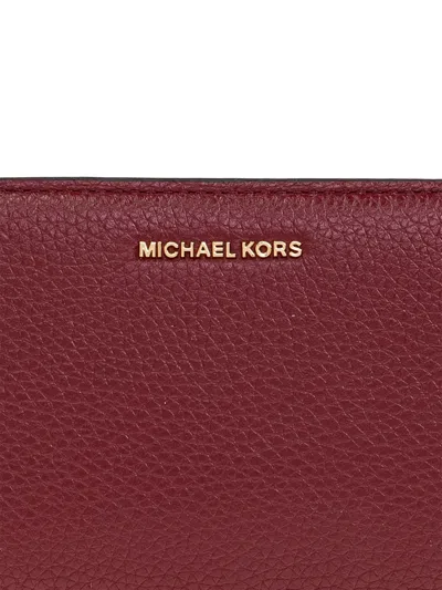 Michael Michael Kors Leather Zip-around Wallet In Brown