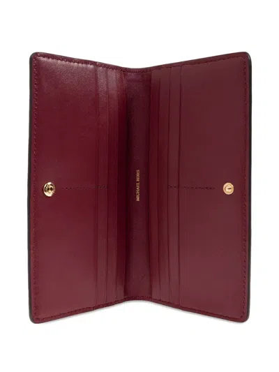 Michael Michael Kors Leather Zip-around Wallet In Brown