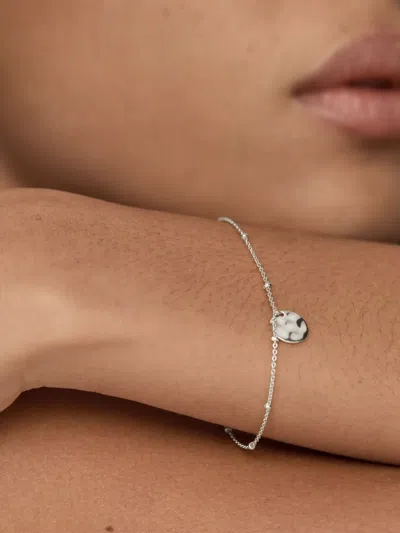 Monica Vinader Sterling Silver Siren Muse Disc Chain Bracelet In Silver
