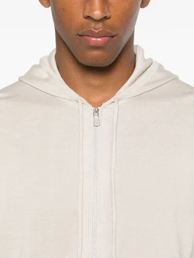 Eleventy Hooded Zip-up Sweater In Neutral