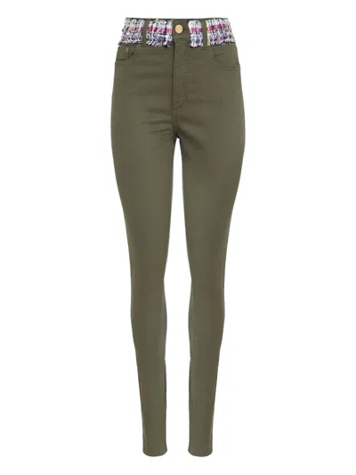 Lethicia Bronstein Sandra Tweed-waistband Skinny Pants