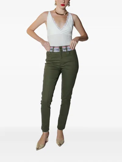 Lethicia Bronstein Sandra Tweed-waistband Skinny Pants
