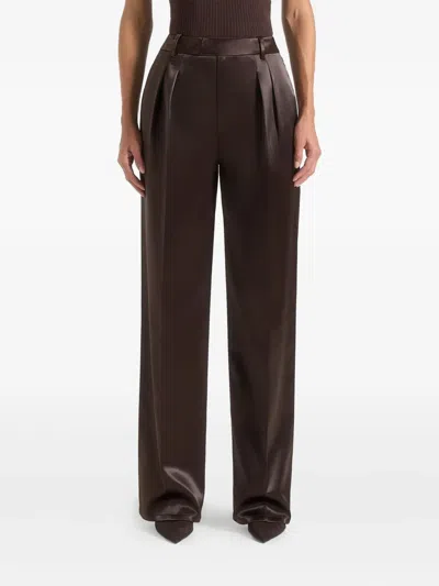 Manière De Voir Julie Satin Tailored Trousers