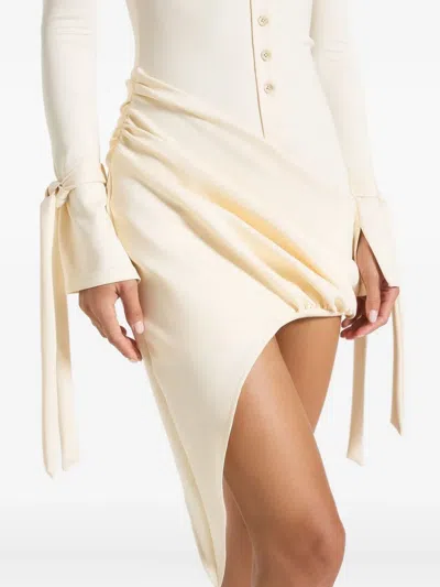 Manière De Voir Diane Asymmetric Draped Mini Dress