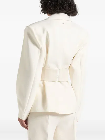 Manière De Voir Twist-sleeve Belted Blazer
