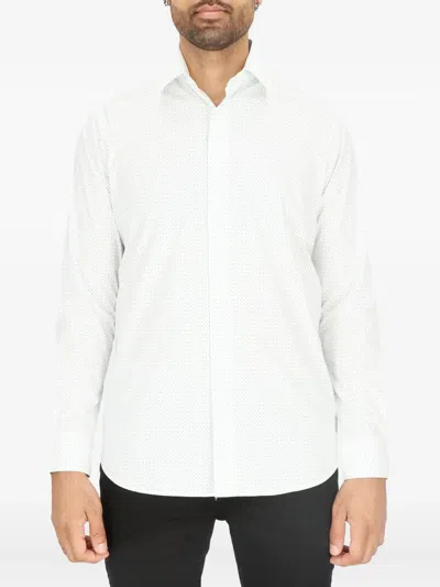 Scotch & Soda Micro-dot Dress Shirt In White