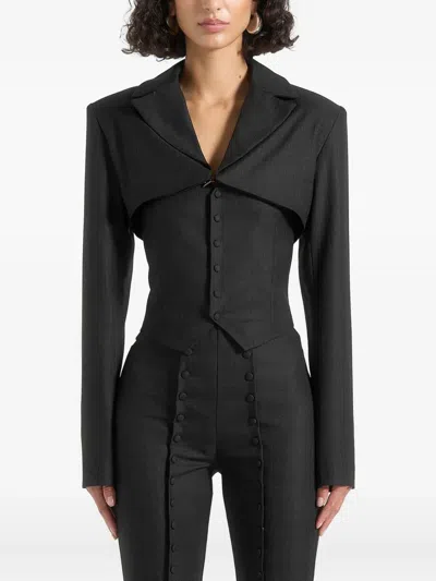 Manière De Voir Lise Cropped Tailored Blazer Set
