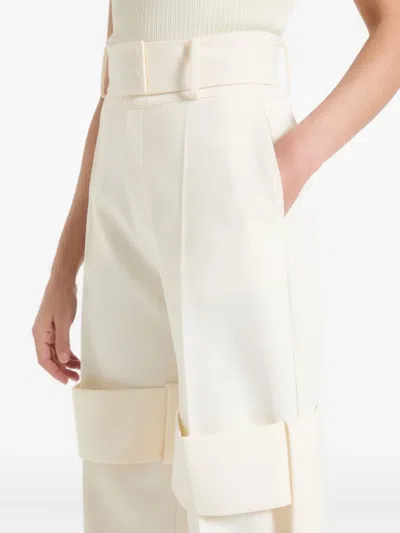 Manière De Voir Belted Knee-strap Trousers