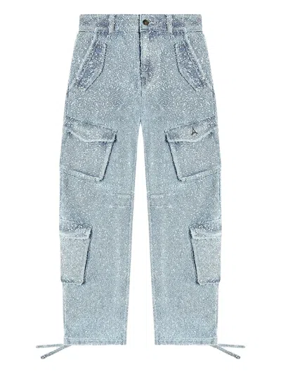 Manière De Voir Anne Boucle Denim Cargo Trousers