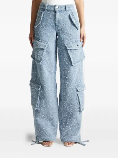 Manière De Voir Anne Boucle Denim Cargo Trousers
