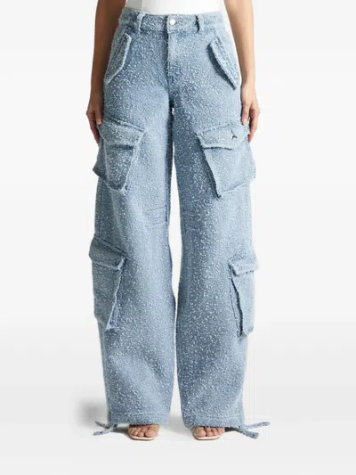 Manière De Voir Anne Boucle Denim Cargo Trousers