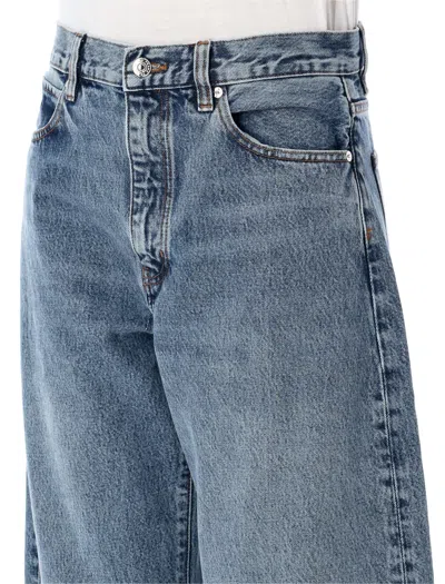 Frame Bubble Crop High Waist Wide-leg Jeans