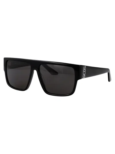 Gcds Nero Lucido / Fumo Acetate Sunglasses In Black