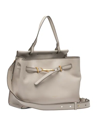 Gianni Chiarini Buckle-detail Leather Tote Bag In Neutral