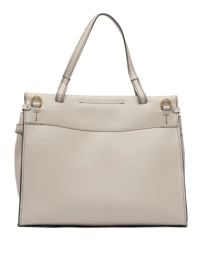 Gianni Chiarini Buckle-detail Leather Tote Bag In Neutral