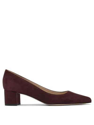 Gianvito Rossi Pointed Toe Block Heel Suede Pumps
