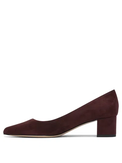 Gianvito Rossi Pointed Toe Block Heel Suede Pumps