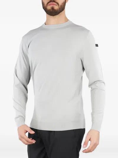 Rrd Crew-neck Patch-pocket Sweater In Gray