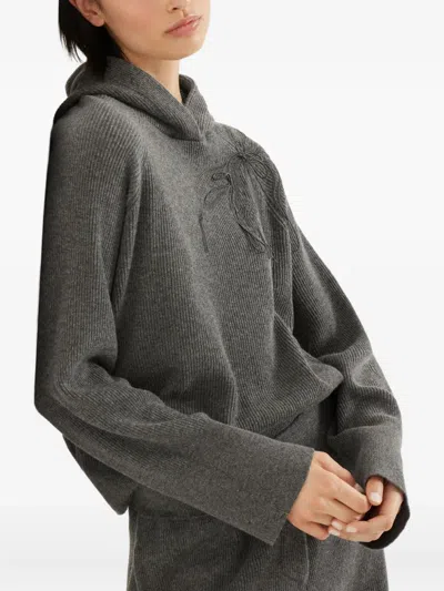 Brunello Cucinelli Cashmere English Rib Sweater In Gray