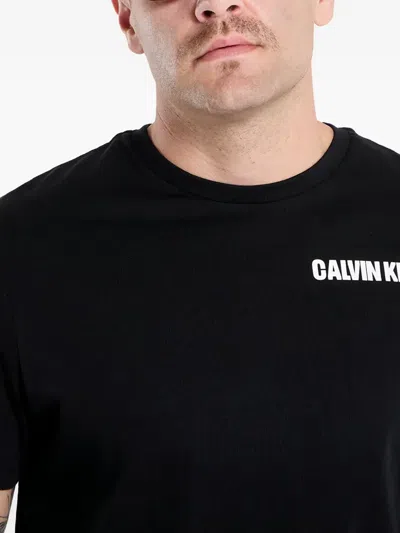Calvin Klein Cube-print T-shirt In Black